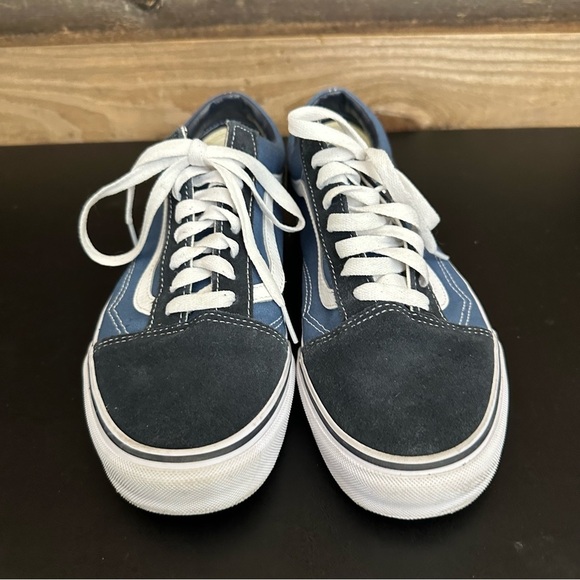Vans Old Skool Navy Blue White Skate Men’s 10 Lace Up School Shoes Worn Once - Picture 5 of 10